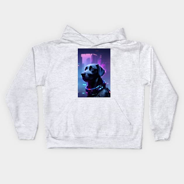 DOG CYBERPUNK Kids Hoodie by S-DESIGNS-S